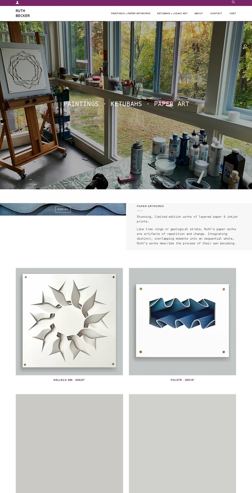 ruthbecker.com shopify website screenshot