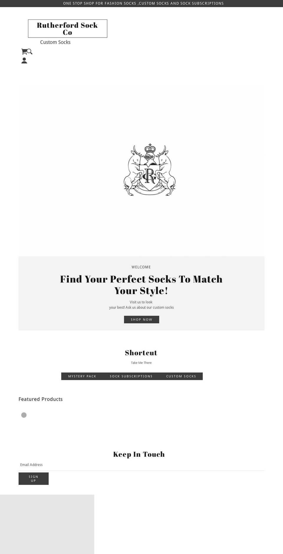 rutherfordsockco.com — Shopify storefront screenshot
