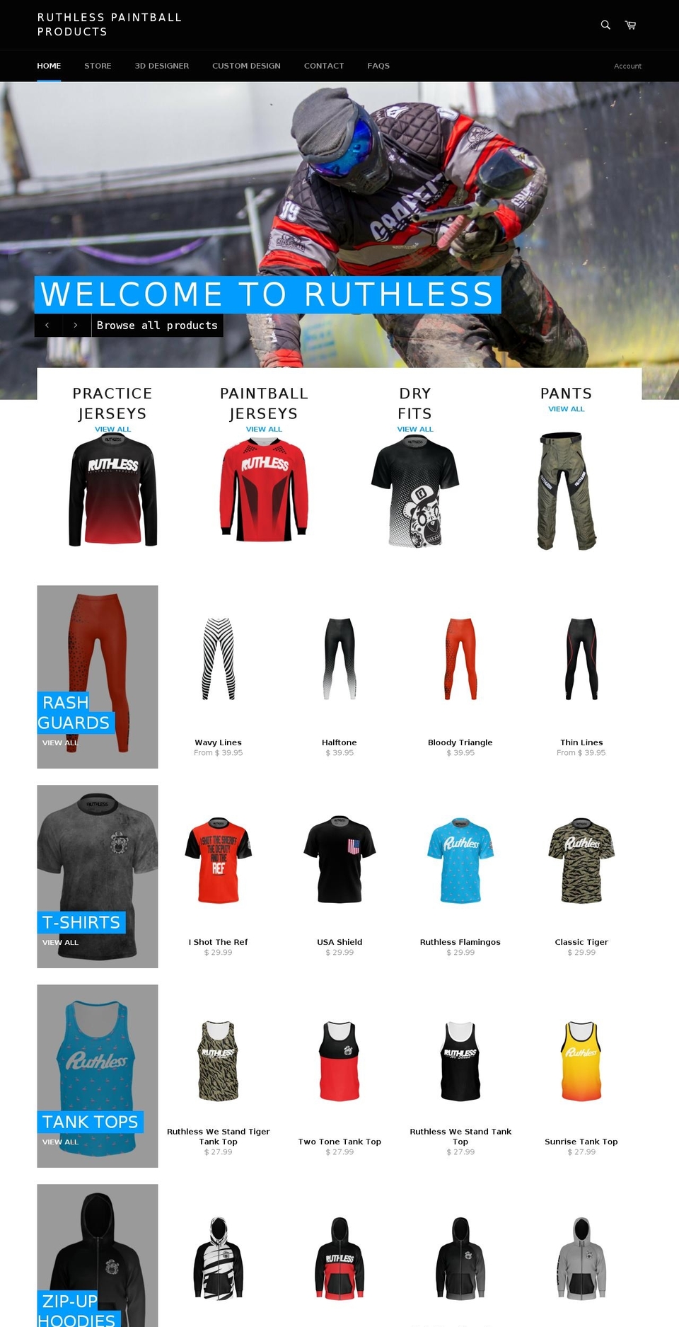 ruthlesspb.com — Shopify storefront screenshot
