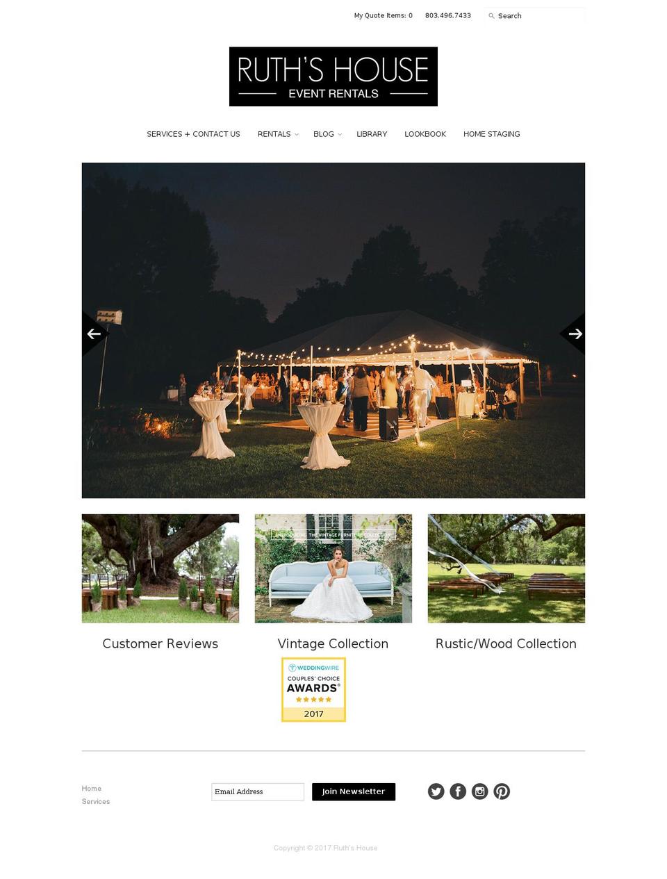 ruthshouseinc.com shopify website screenshot