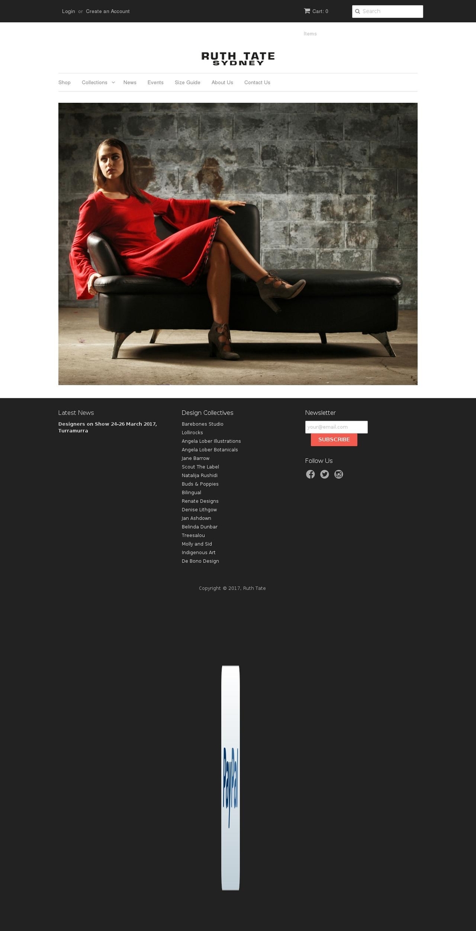 ruthtatedesign.com.au shopify website screenshot