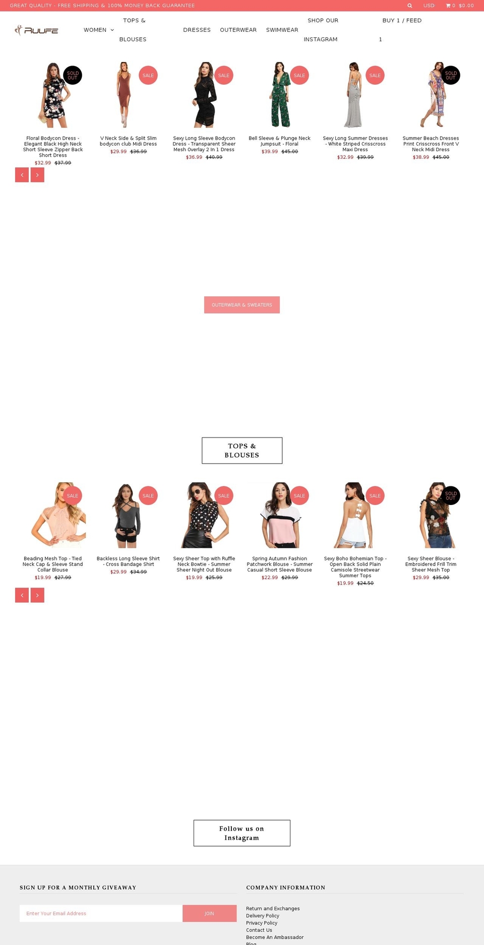 ruufe.com shopify website screenshot