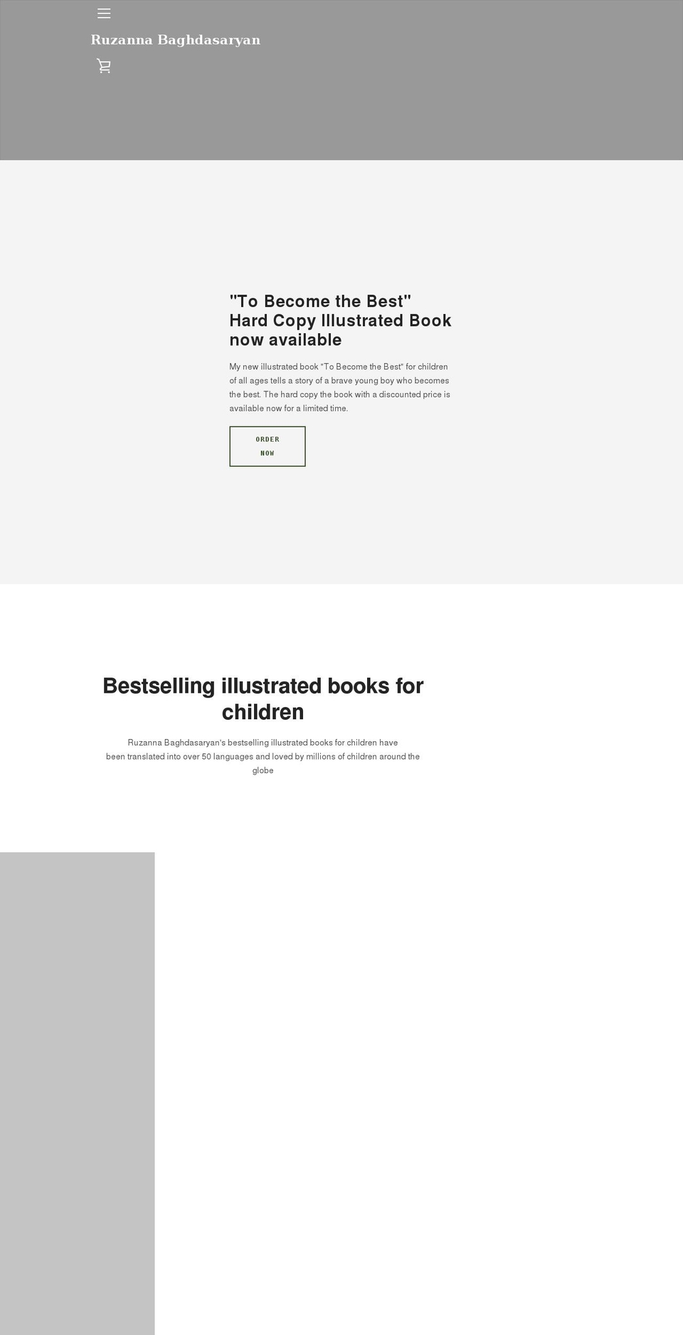 ruzanna-baghdasaryan.com shopify website screenshot