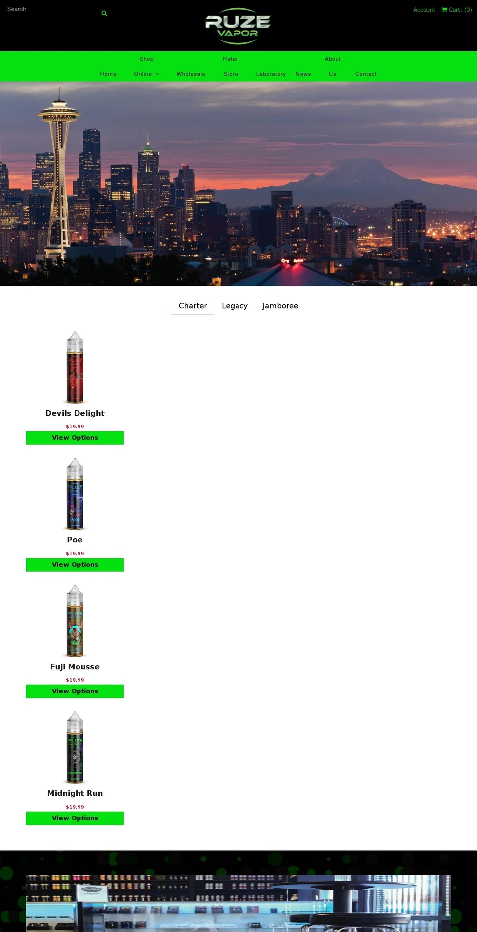 ruzevapor.com — Shopify storefront screenshot