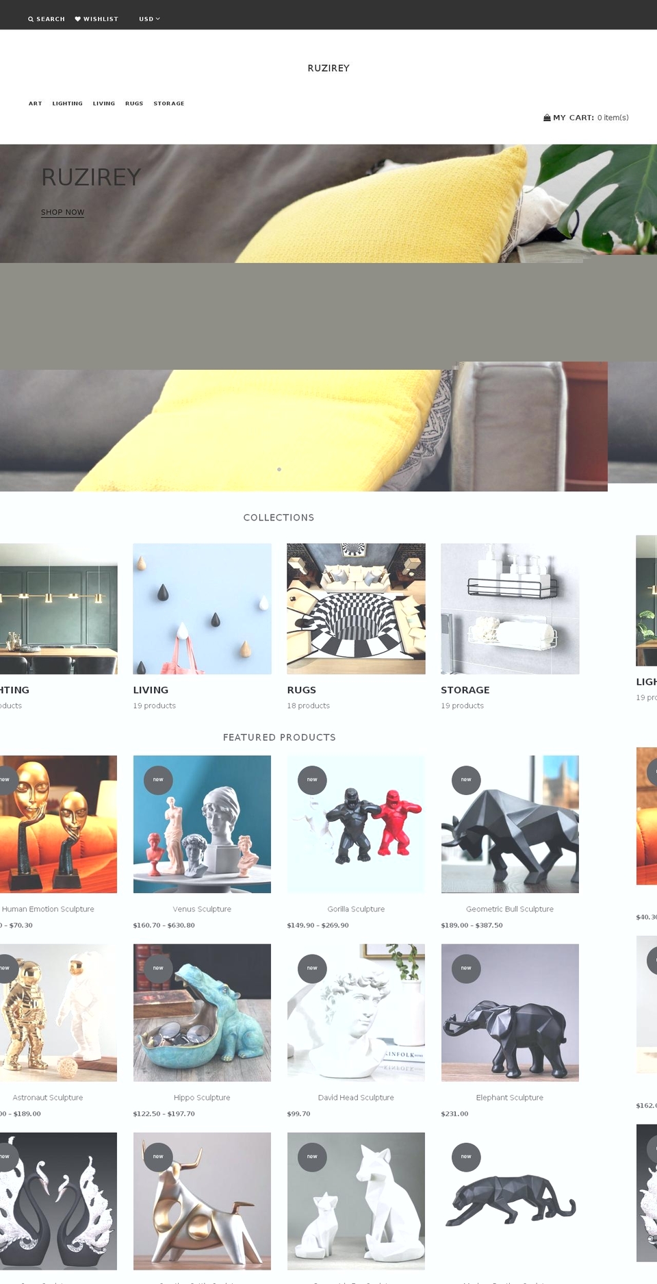 ruziery.com shopify website screenshot