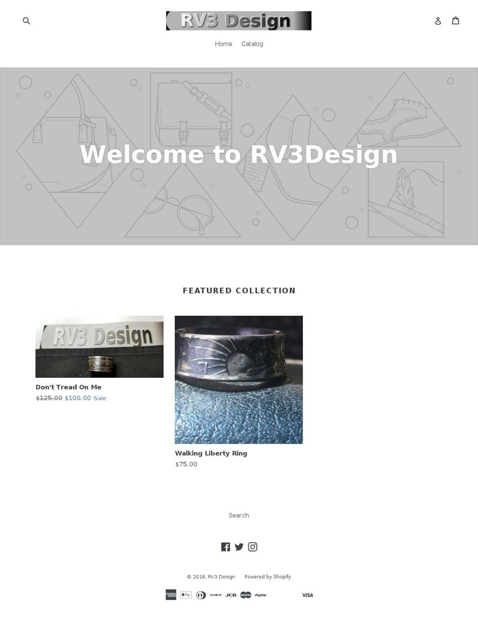 rv3design.com — Shopify storefront screenshot