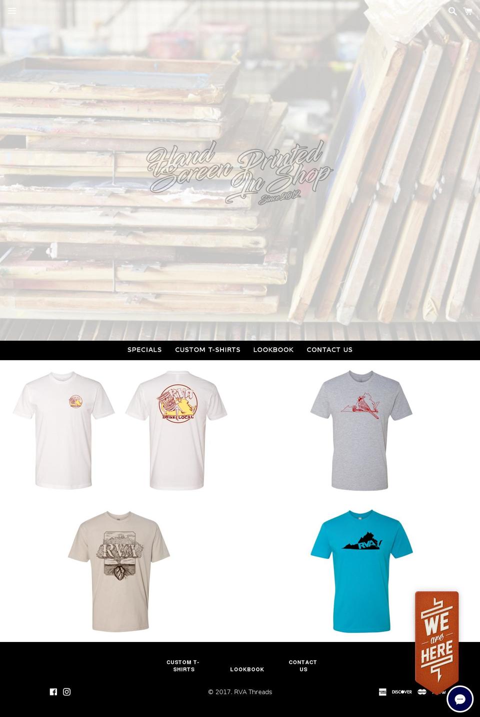 rvathreads.com shopify website screenshot