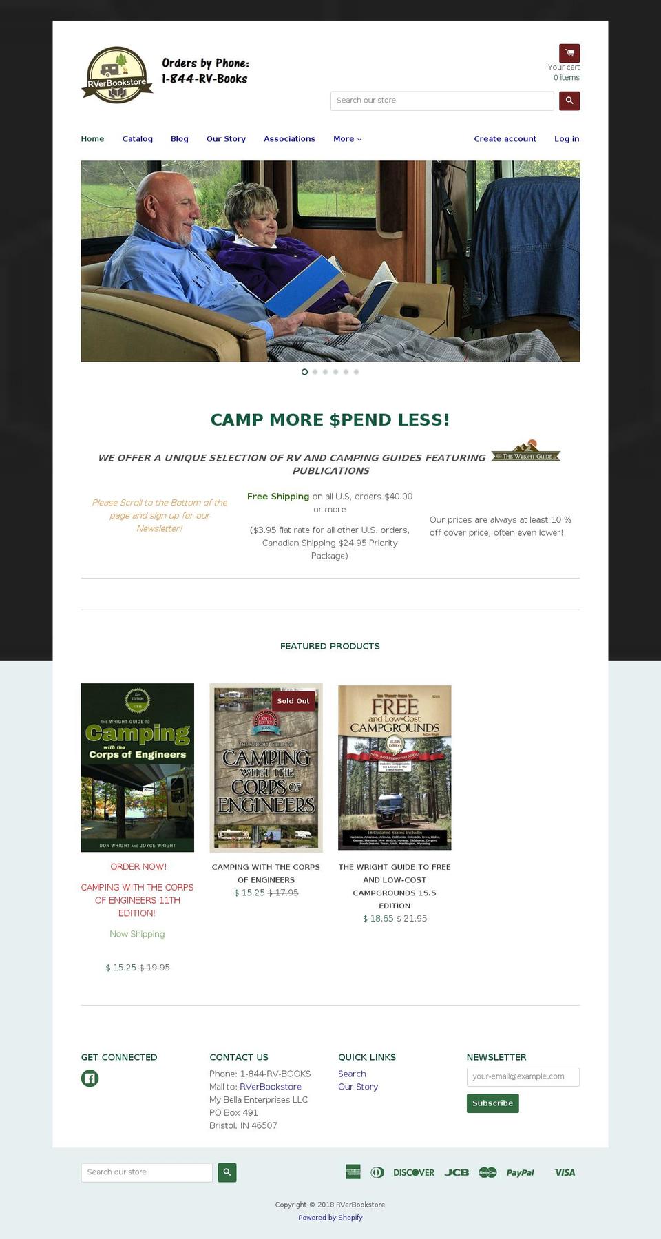rverbookstore.net shopify website screenshot