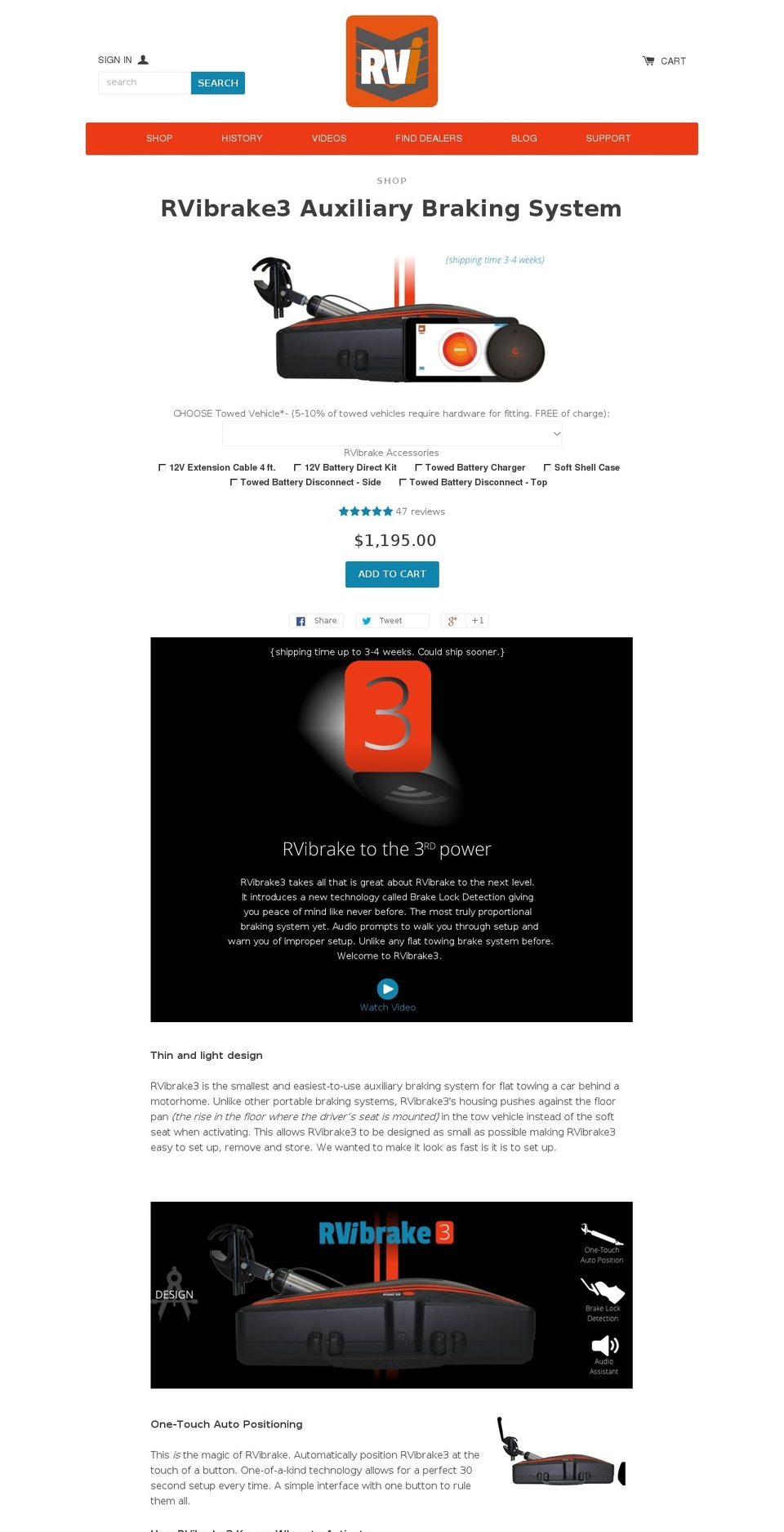 rvi3.com shopify website screenshot