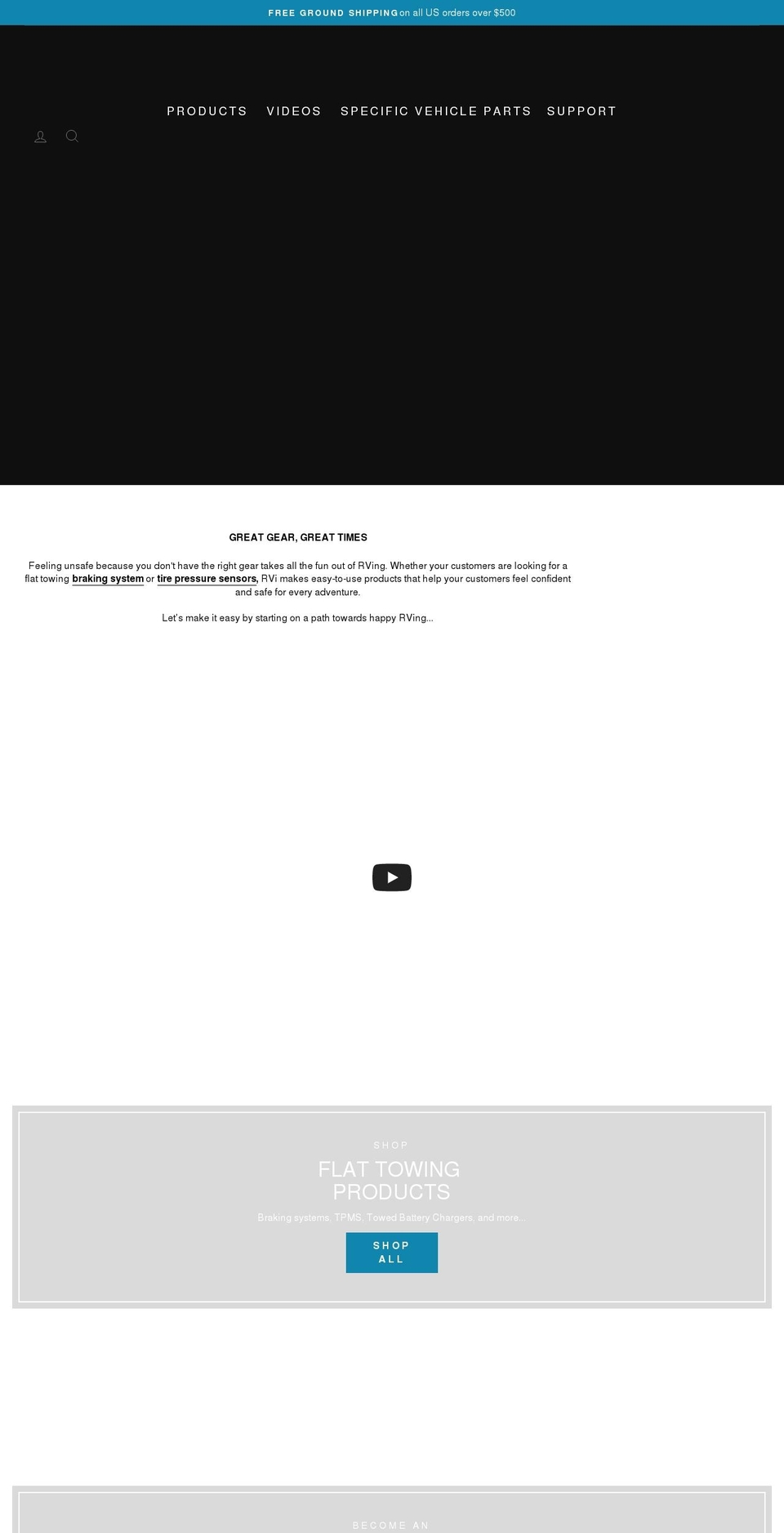 rvidealer.com shopify website screenshot