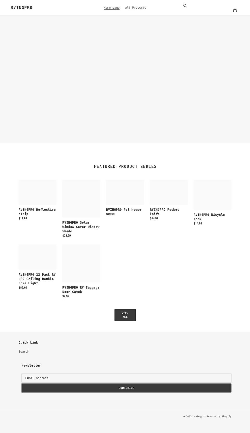 rvingpro.net shopify website screenshot