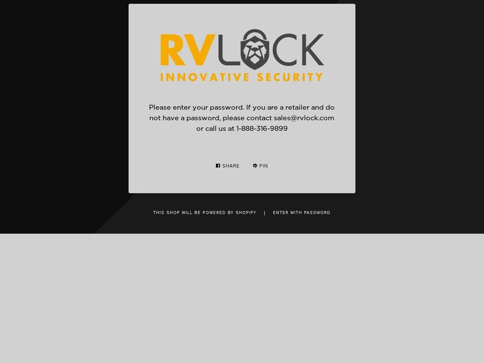 rvlockretail.com — Shopify storefront screenshot