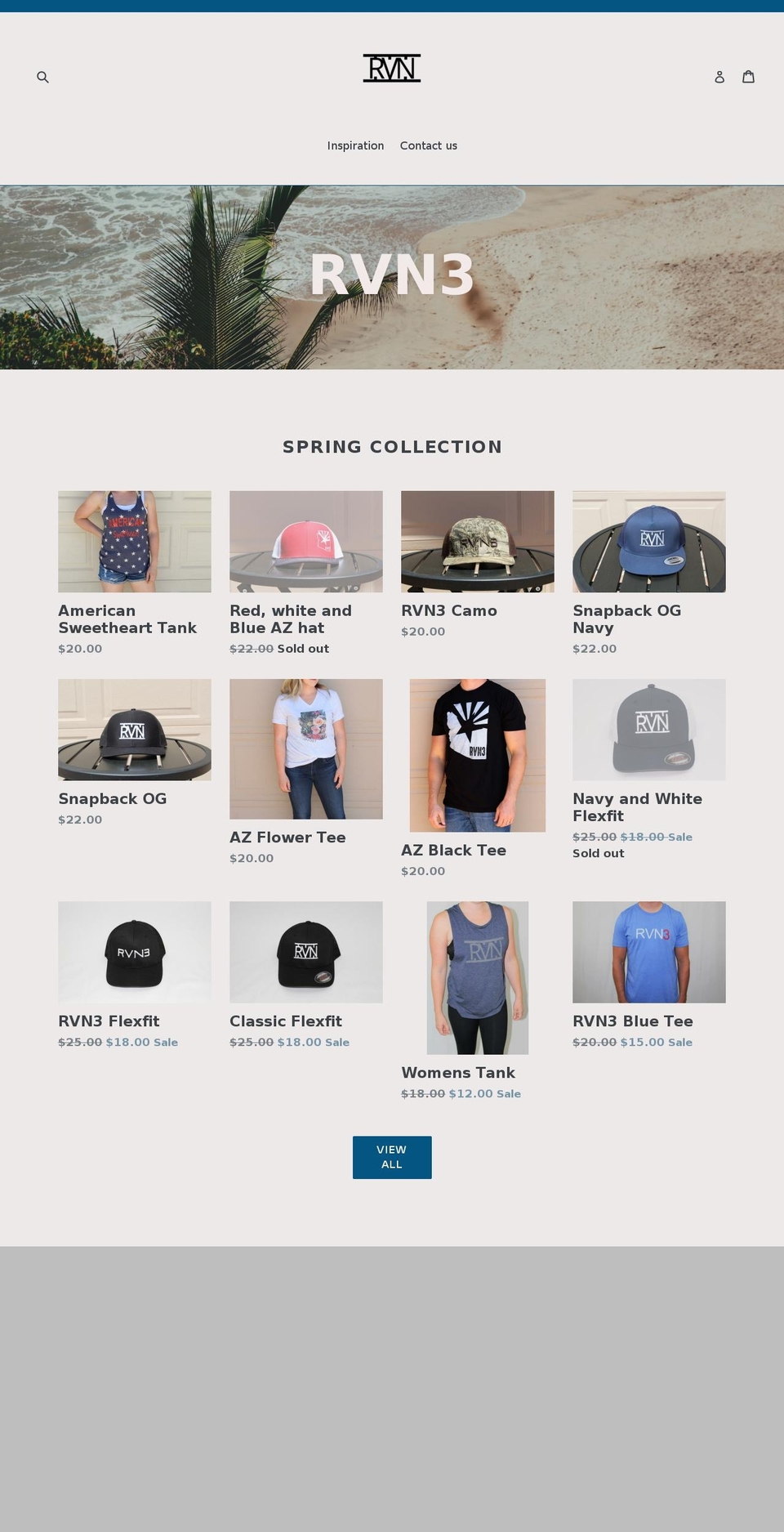 rvn3.com — Shopify storefront screenshot