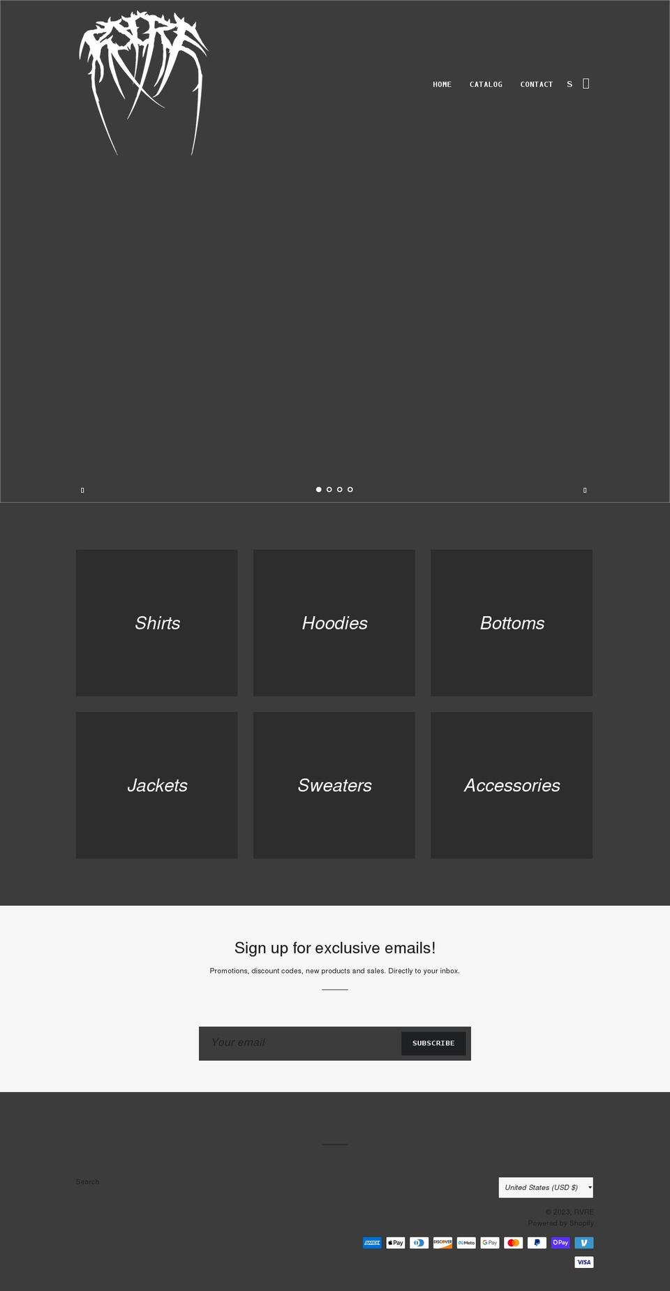 rvre.shop shopify website screenshot