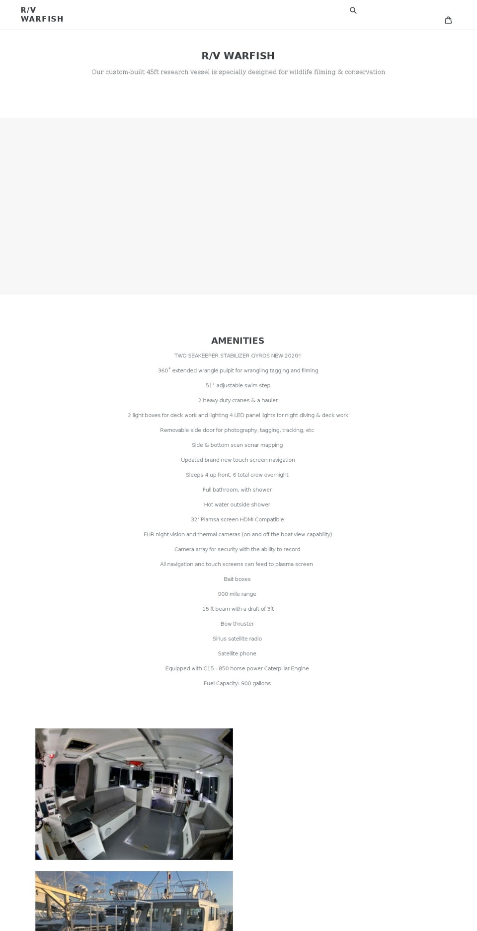 rvwarfish.org shopify website screenshot