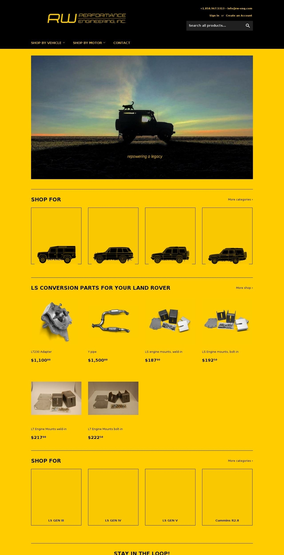 rw-eng.com shopify website screenshot