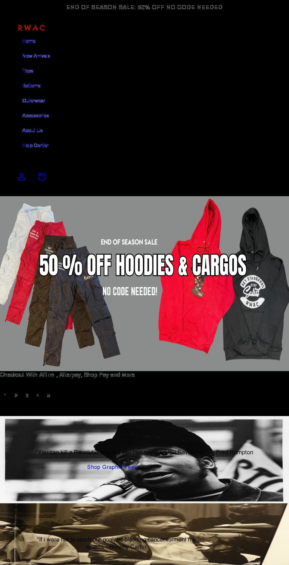 rwacshop.com shopify website screenshot