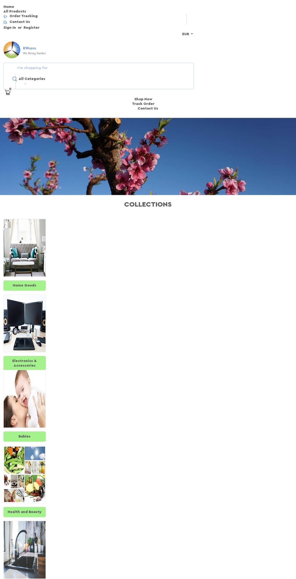 rwares.com — Shopify storefront screenshot