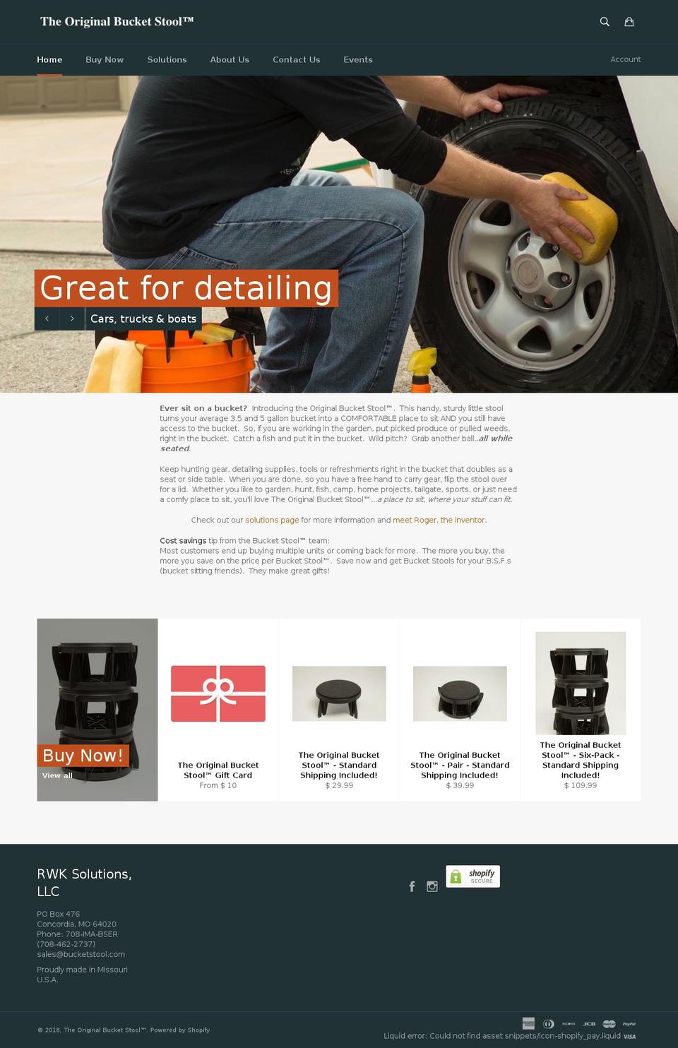 rwksolutions.com — Shopify storefront screenshot