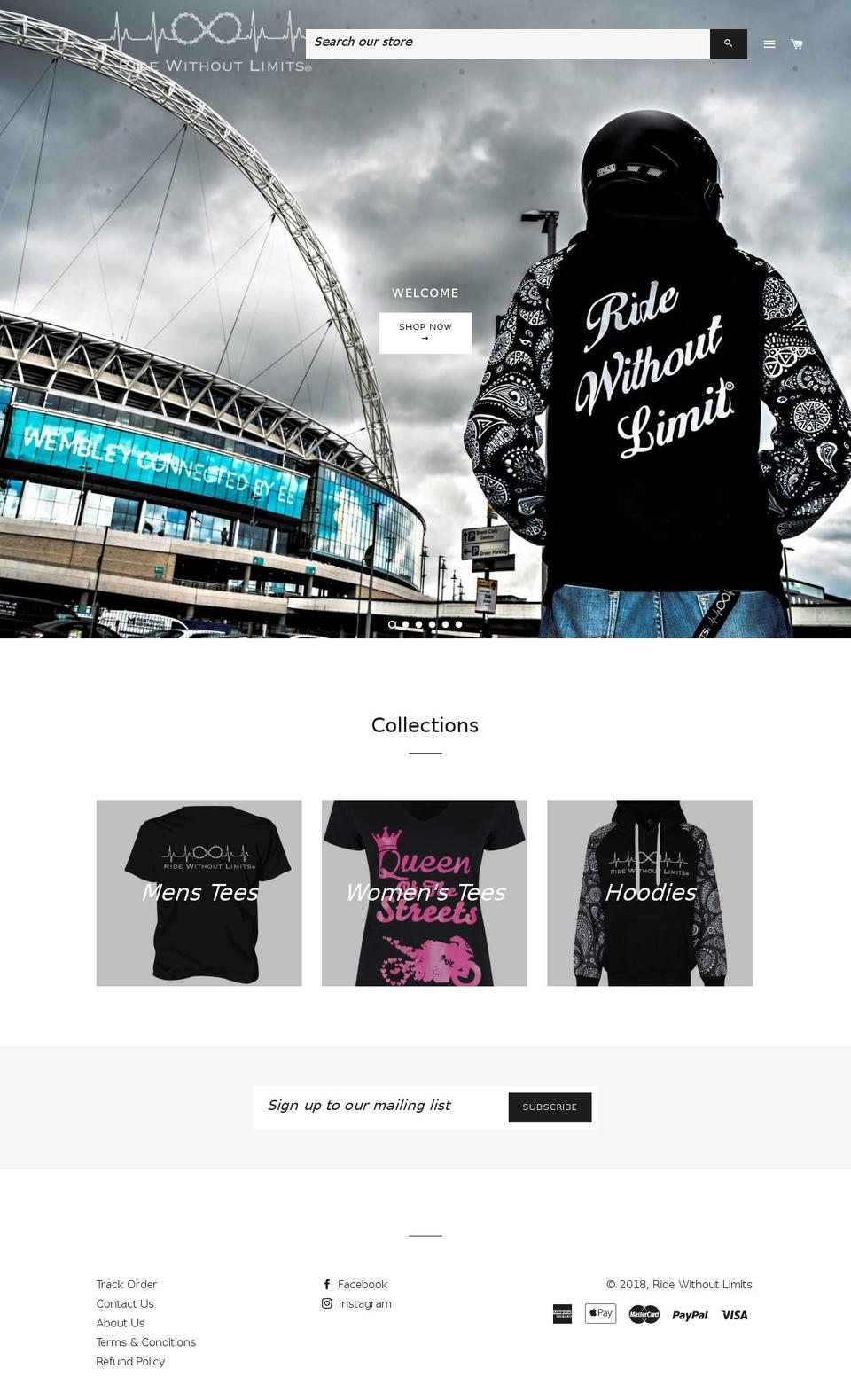 rwlclothing.com shopify website screenshot