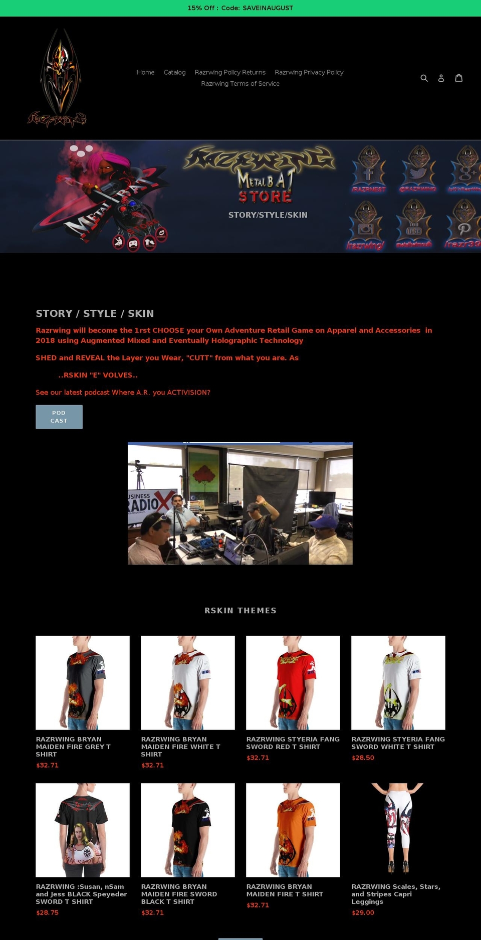 rwmetalbat.com — Shopify storefront screenshot