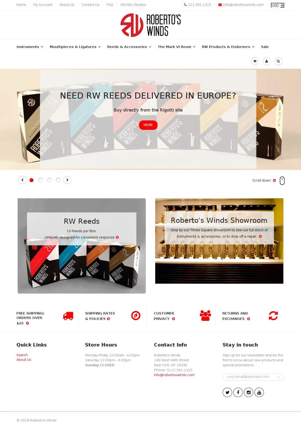 rwnyc.com — Shopify storefront screenshot