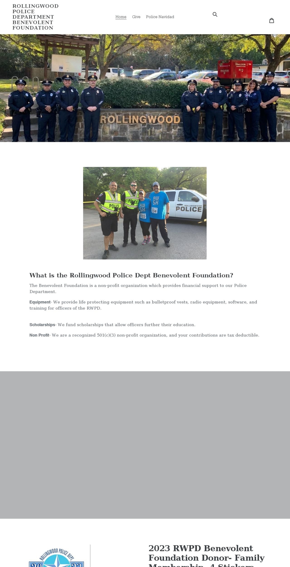 rwpdfoundation.com shopify website screenshot