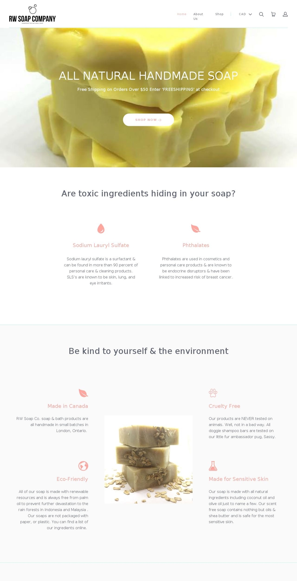 rwsoapco.com — Shopify storefront screenshot