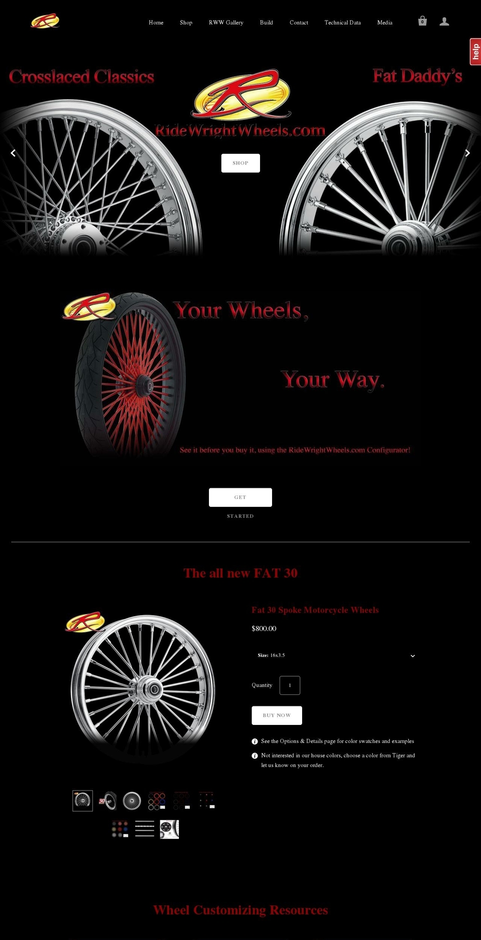 rwwheels.com — Shopify storefront screenshot