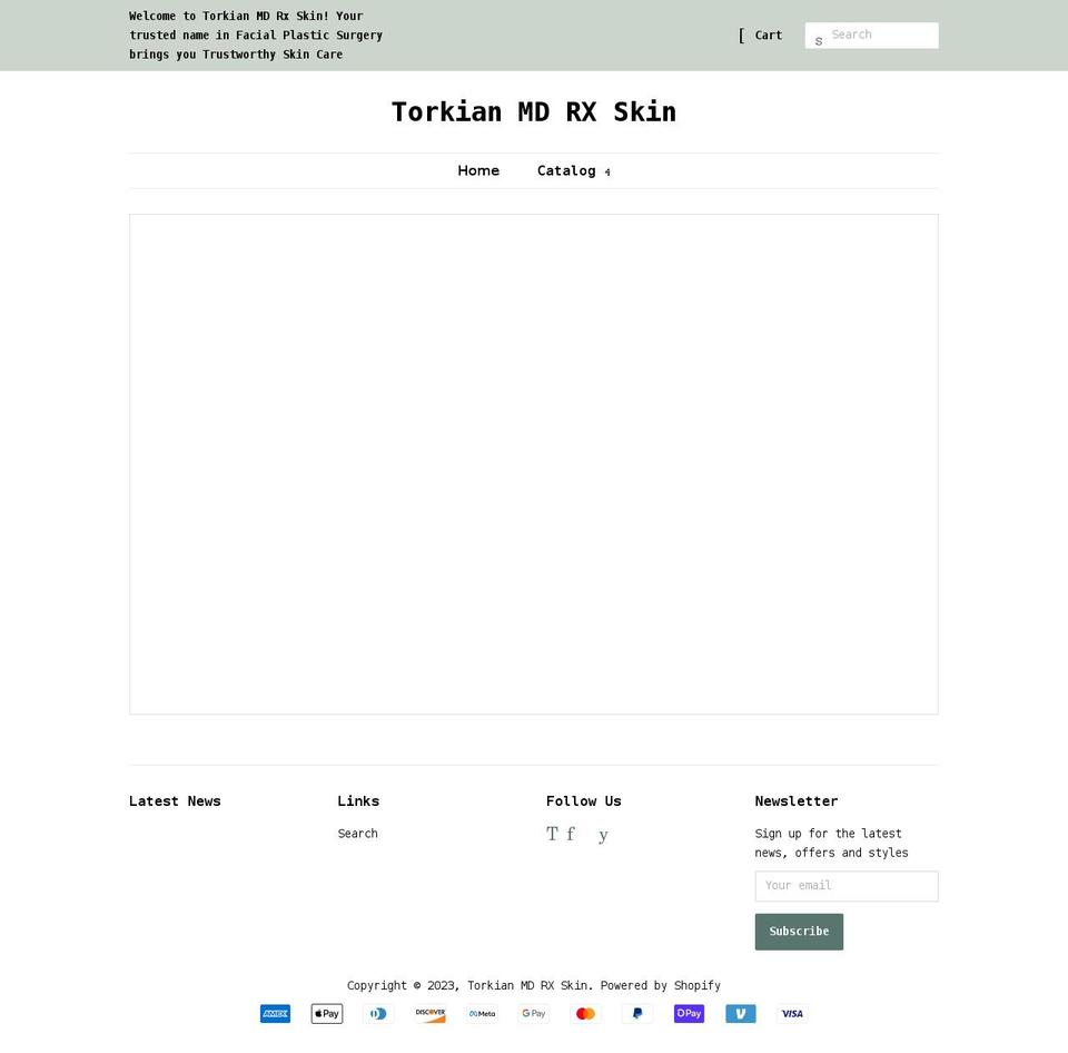 rx-skin.myshopify.com shopify website screenshot