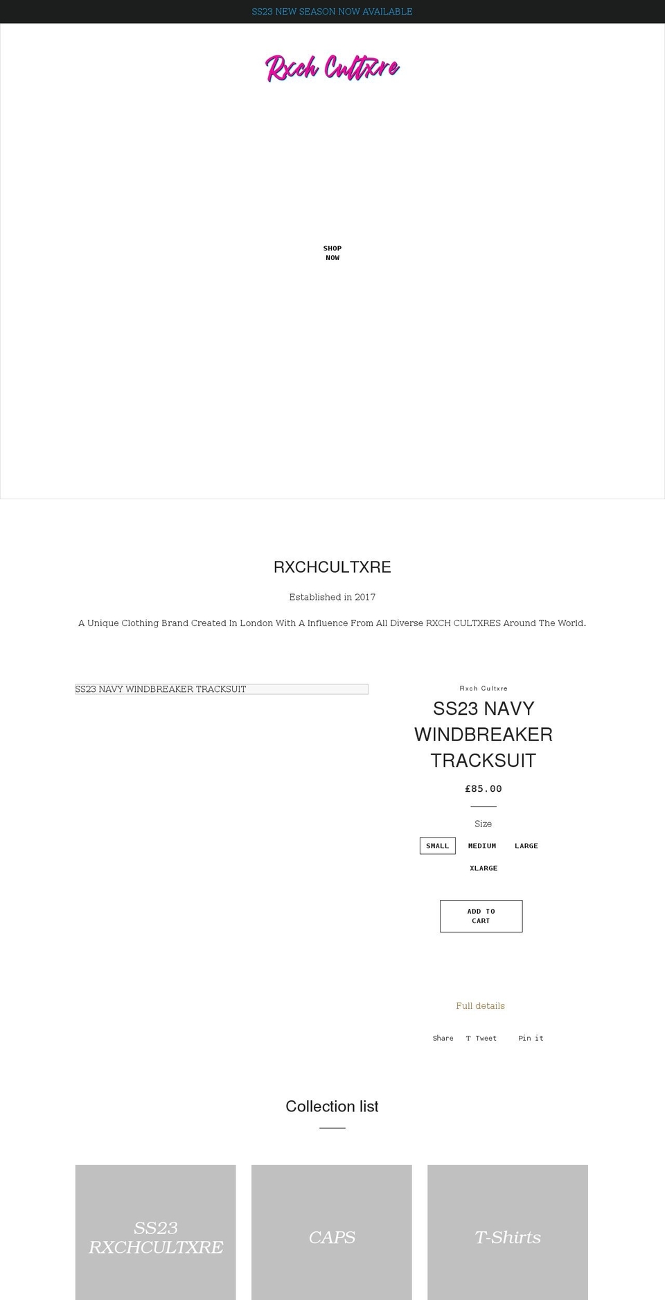 rxchcultxre.com shopify website screenshot