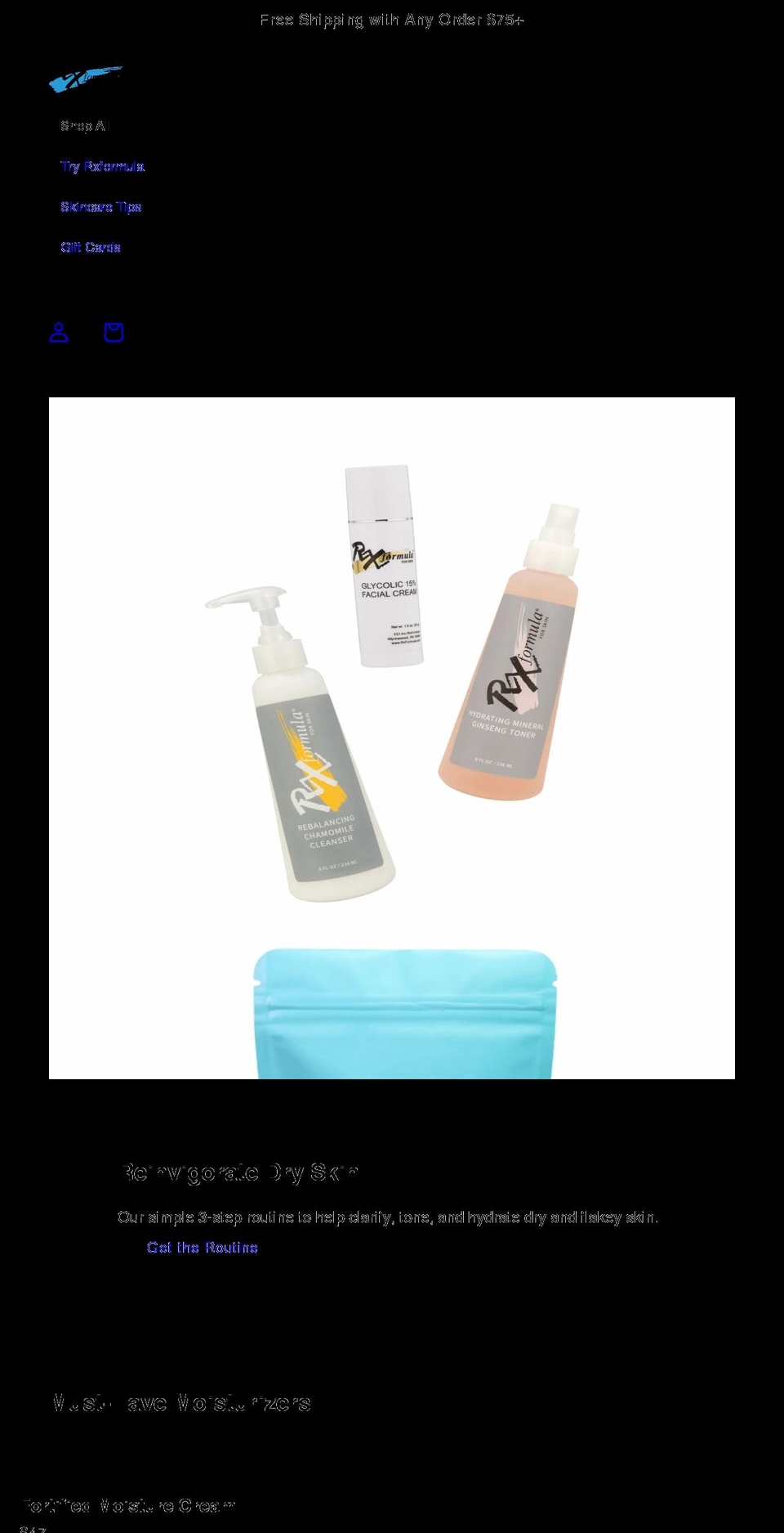 rxformula.com shopify website screenshot