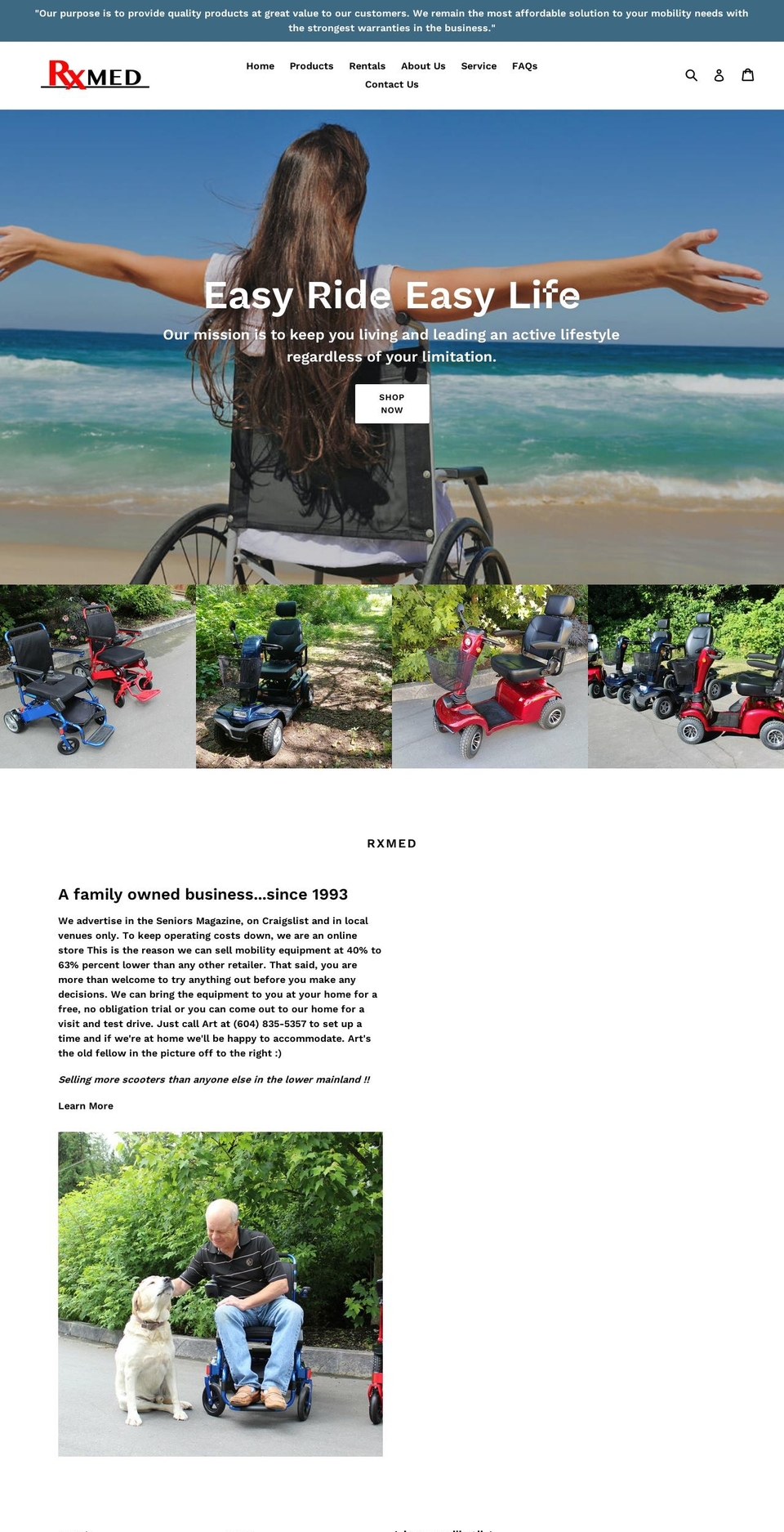 rxmed.ca shopify website screenshot