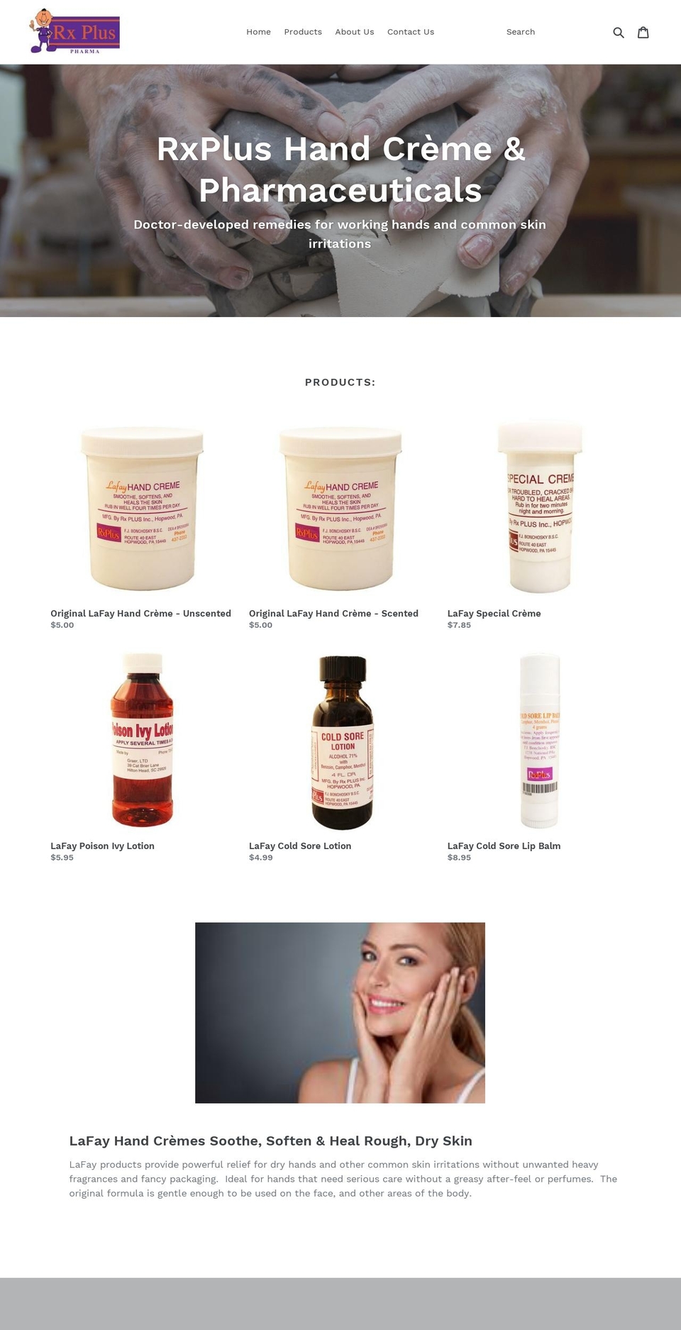 rxpluspharma.com — Shopify storefront screenshot
