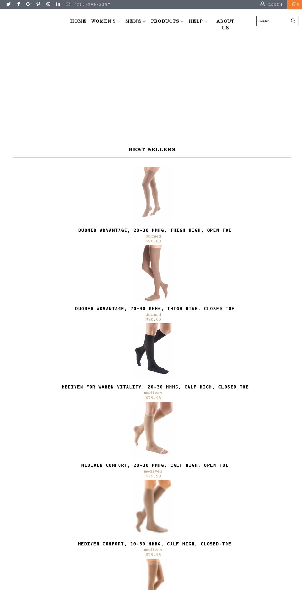 rxstockings.myshopify.com shopify website screenshot