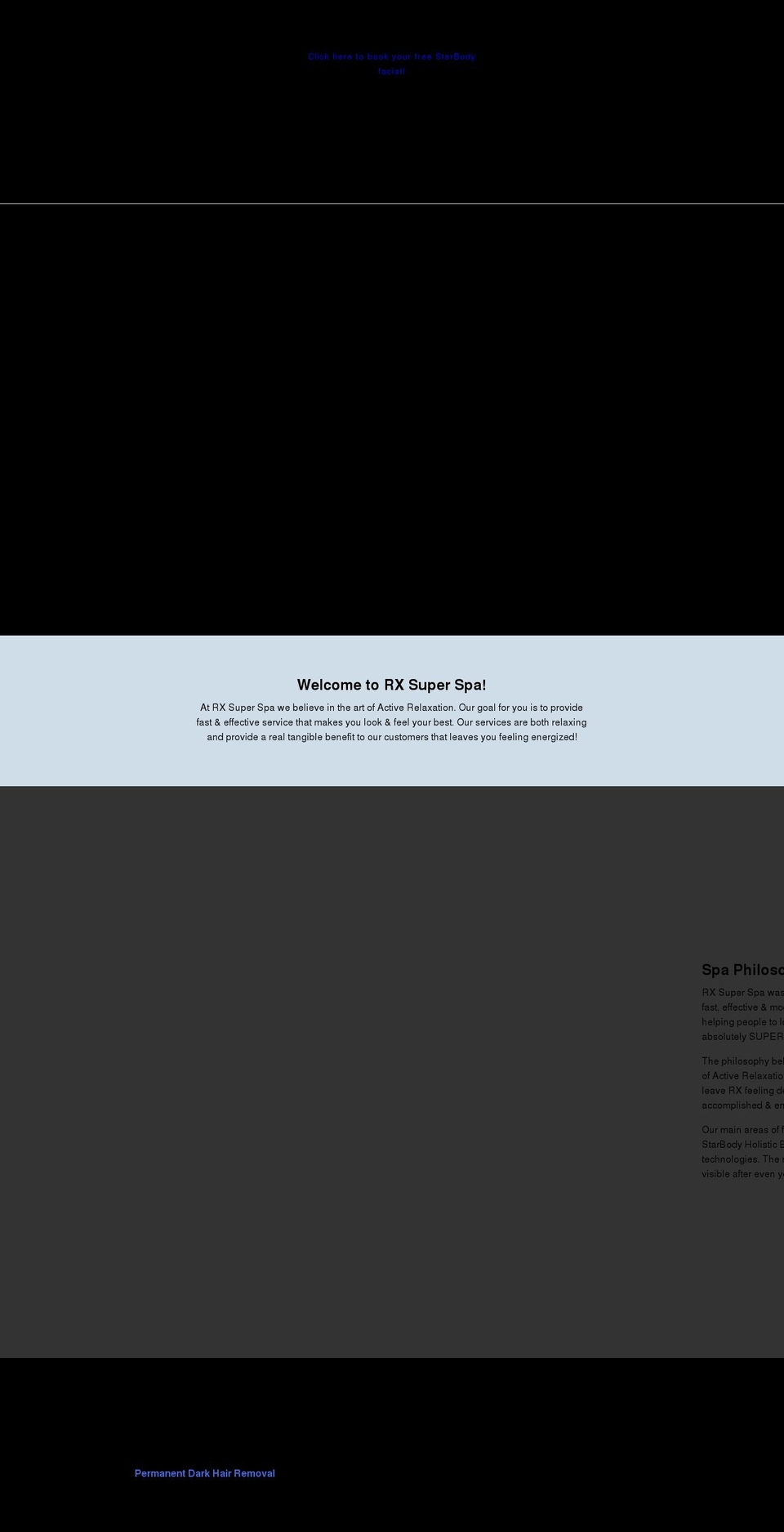 rxsuperspa.com shopify website screenshot