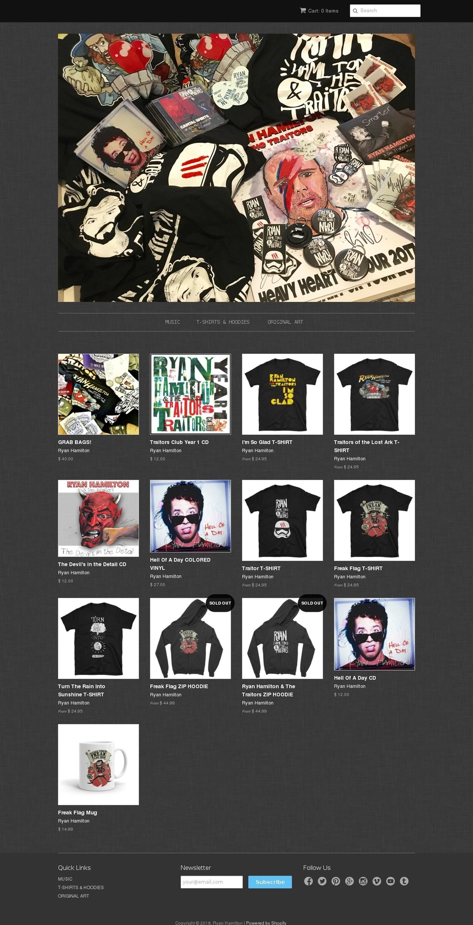ryanhamiltonshop.com — Shopify storefront screenshot