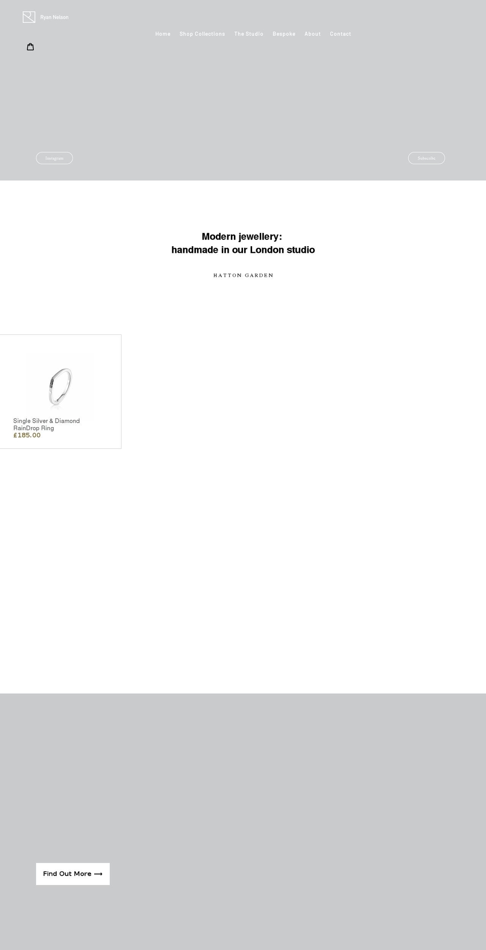 ryannelsonlondon.com shopify website screenshot