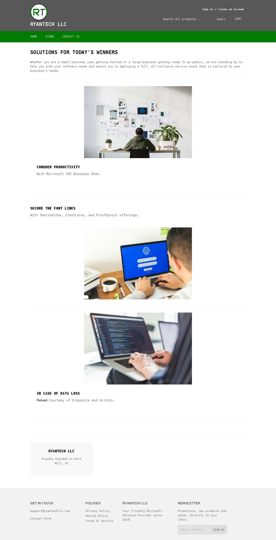 ryantechllc.com shopify website screenshot