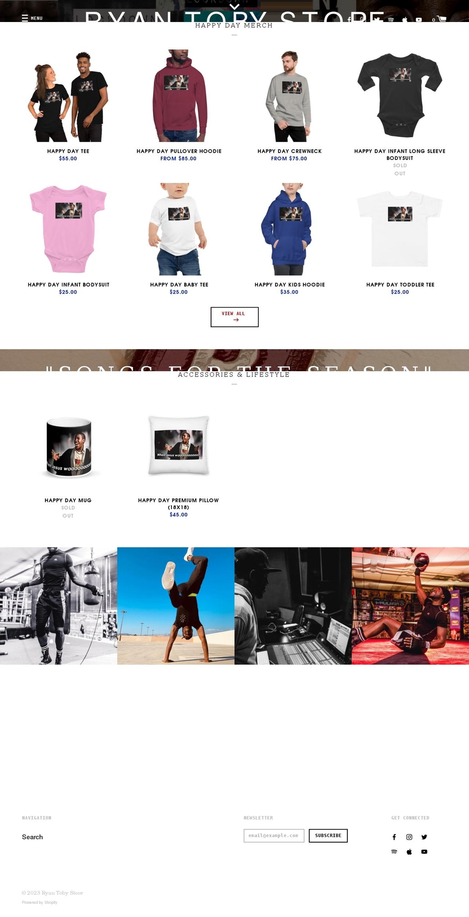 ryantobystore.com shopify website screenshot