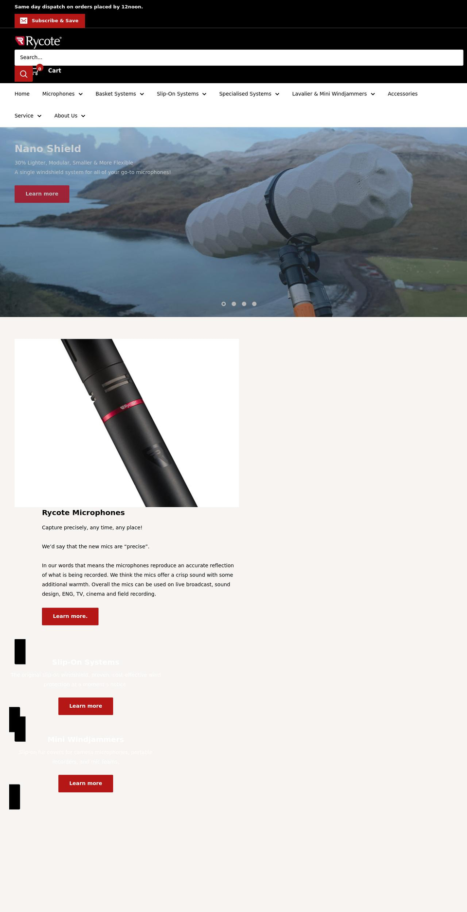 rycote.co.nz shopify website screenshot