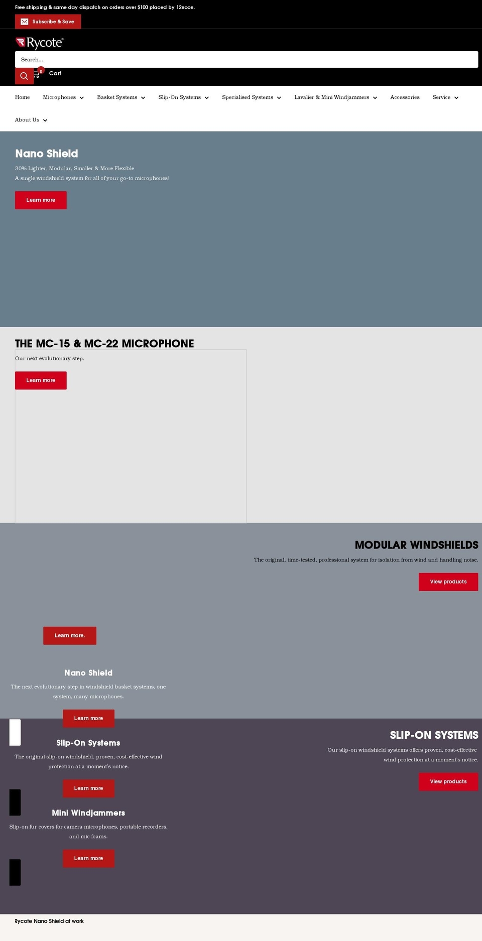 rycote.com.au shopify website screenshot