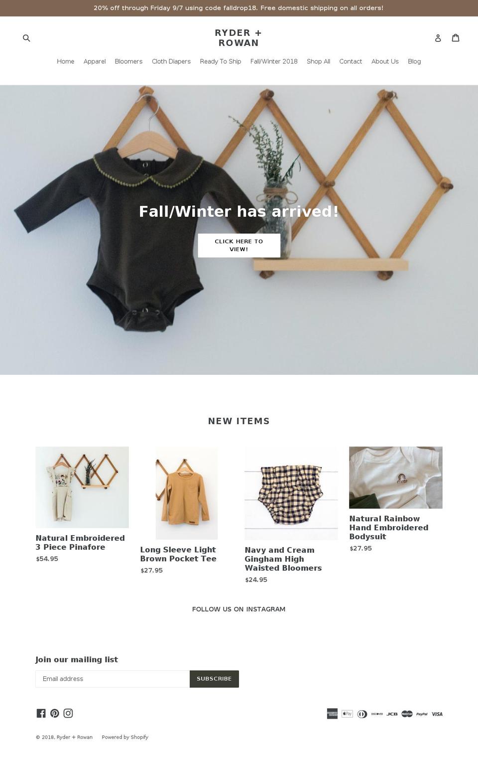 ryderplusrowan.com shopify website screenshot