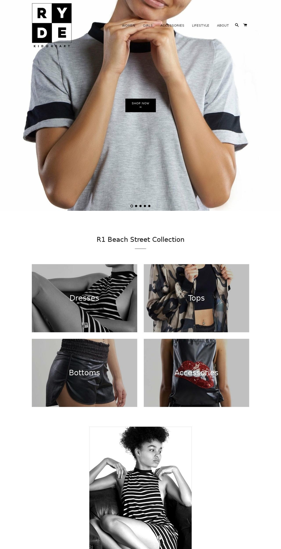 rydestreetwear.com — Shopify storefront screenshot