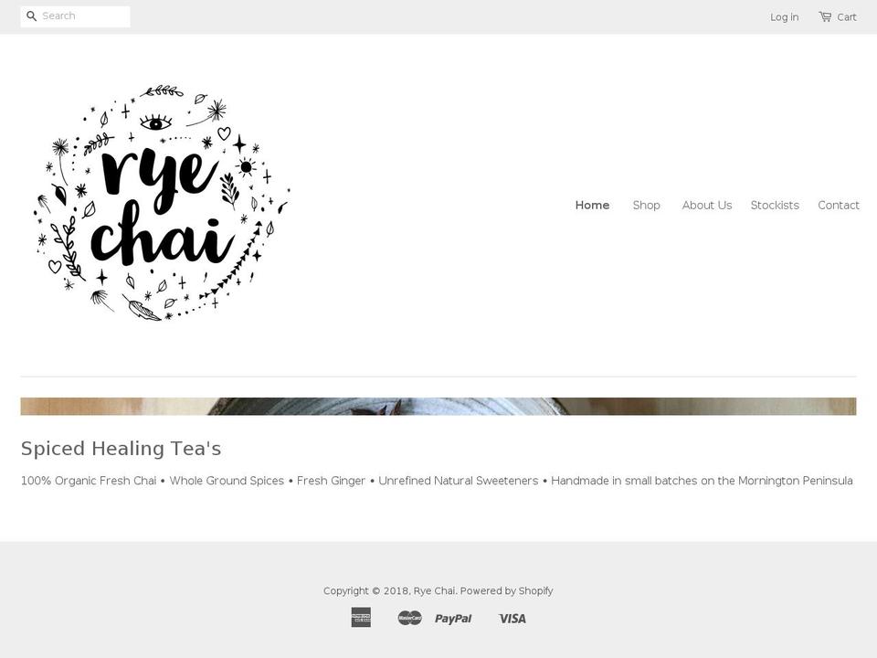 ryechai.com shopify website screenshot