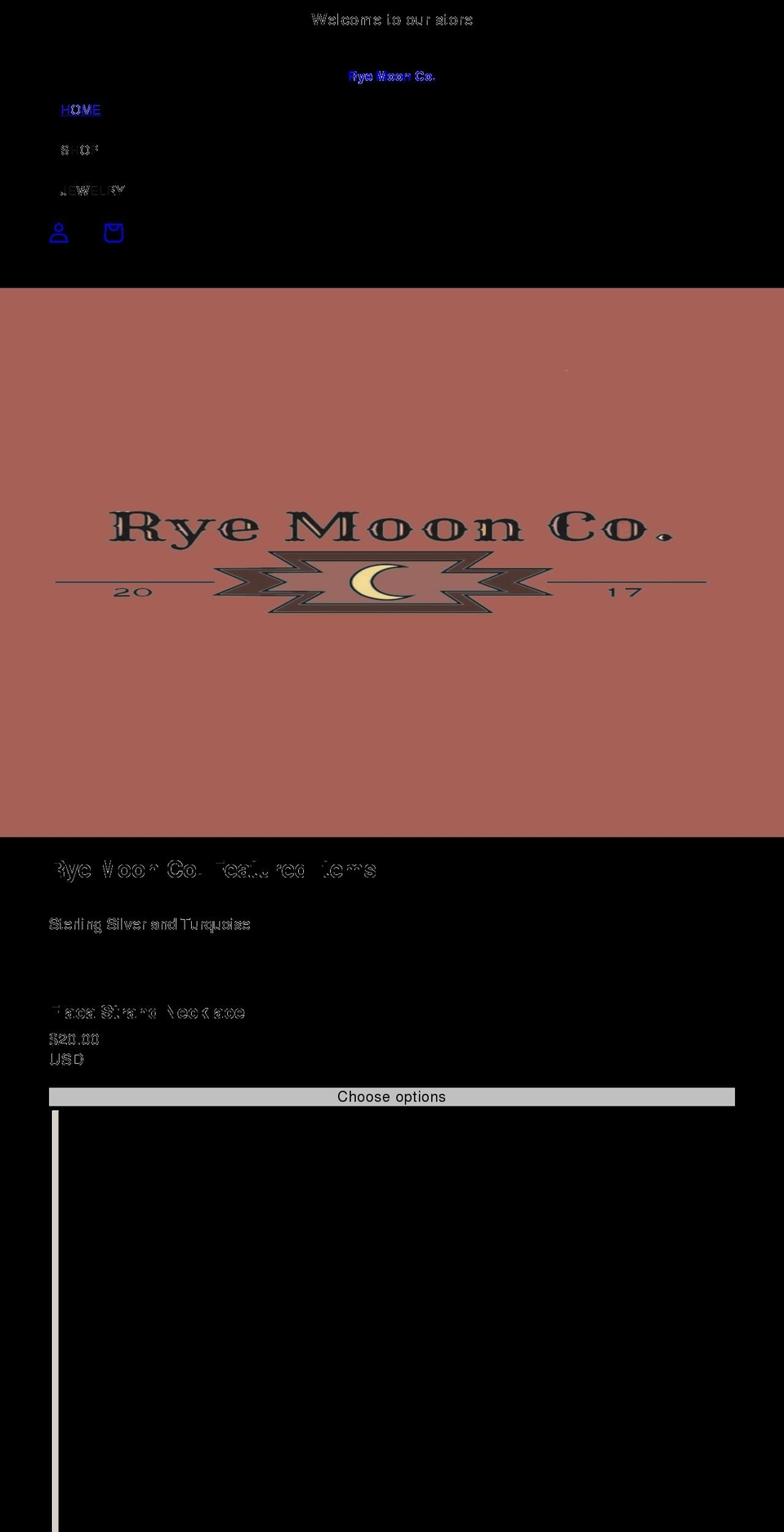 ryemoonco.com — Shopify storefront screenshot