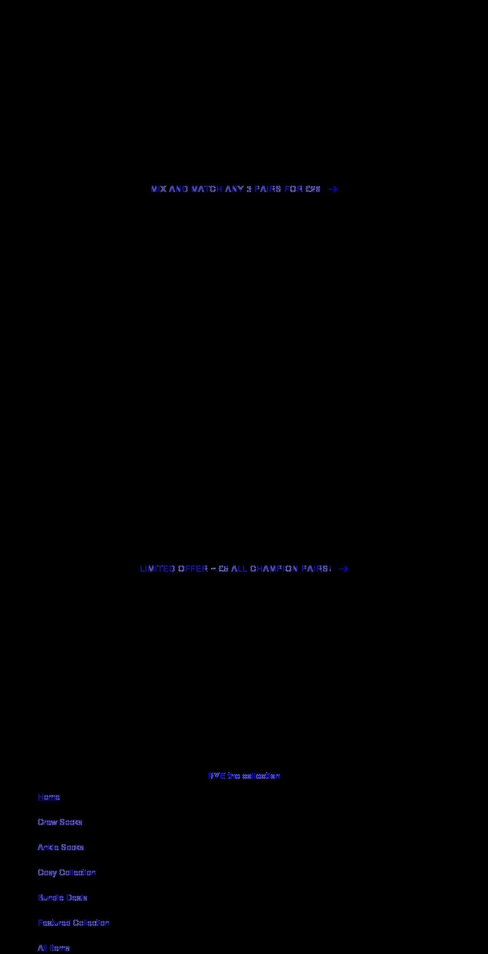 ryethecollection.com shopify website screenshot