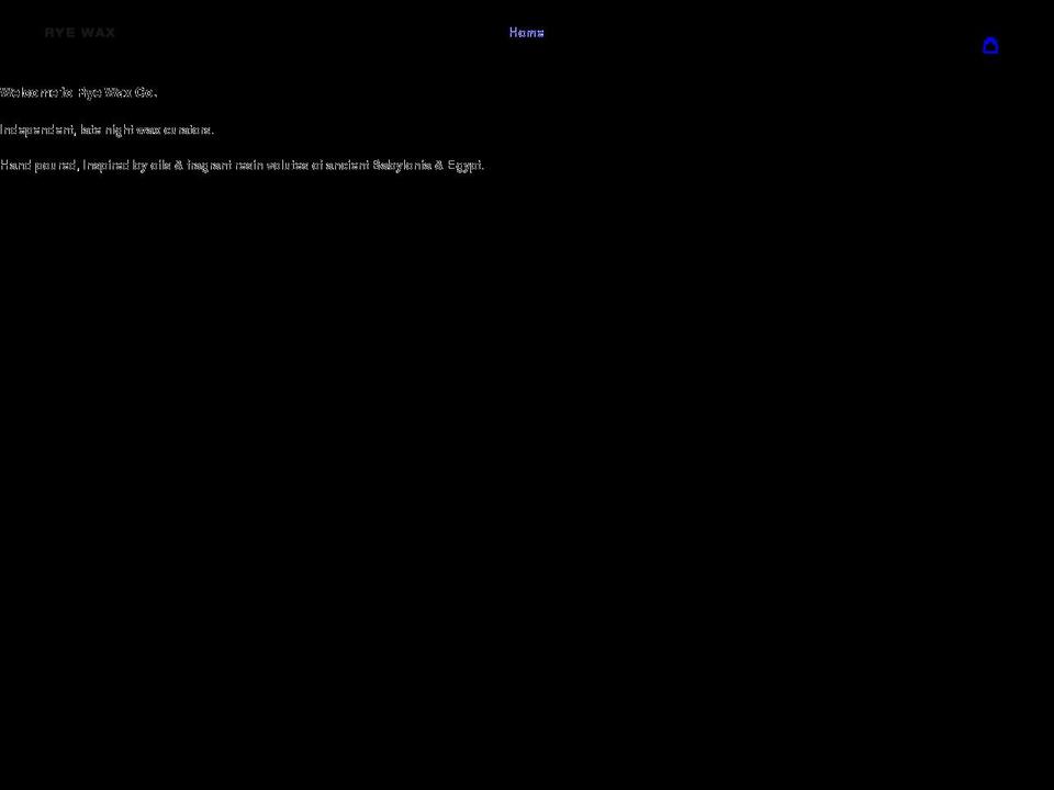 ryewaxco.com shopify website screenshot