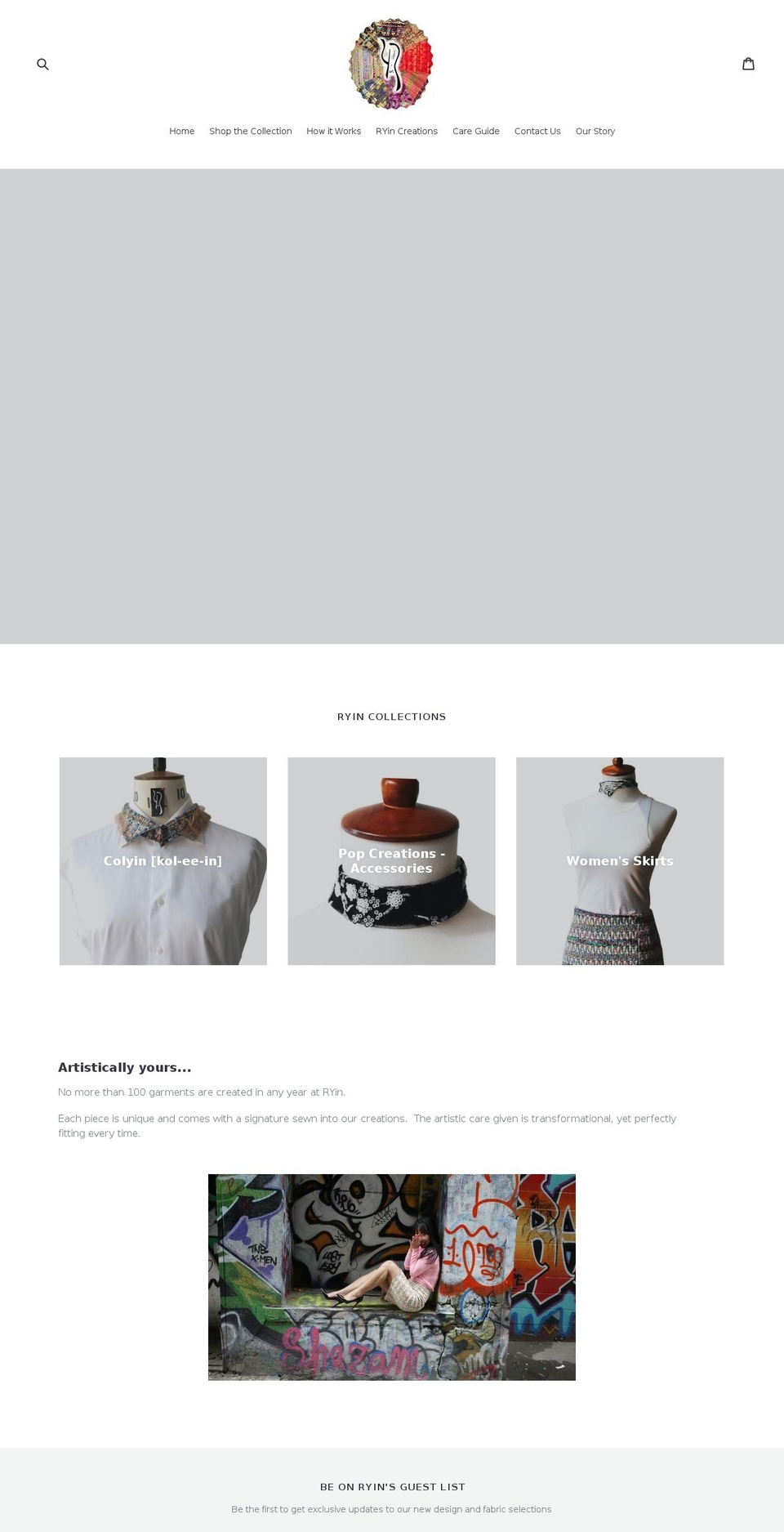 ryinnyc.com — Shopify storefront screenshot