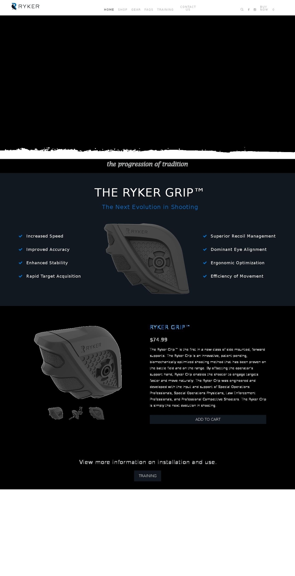 rykerusa.com shopify website screenshot